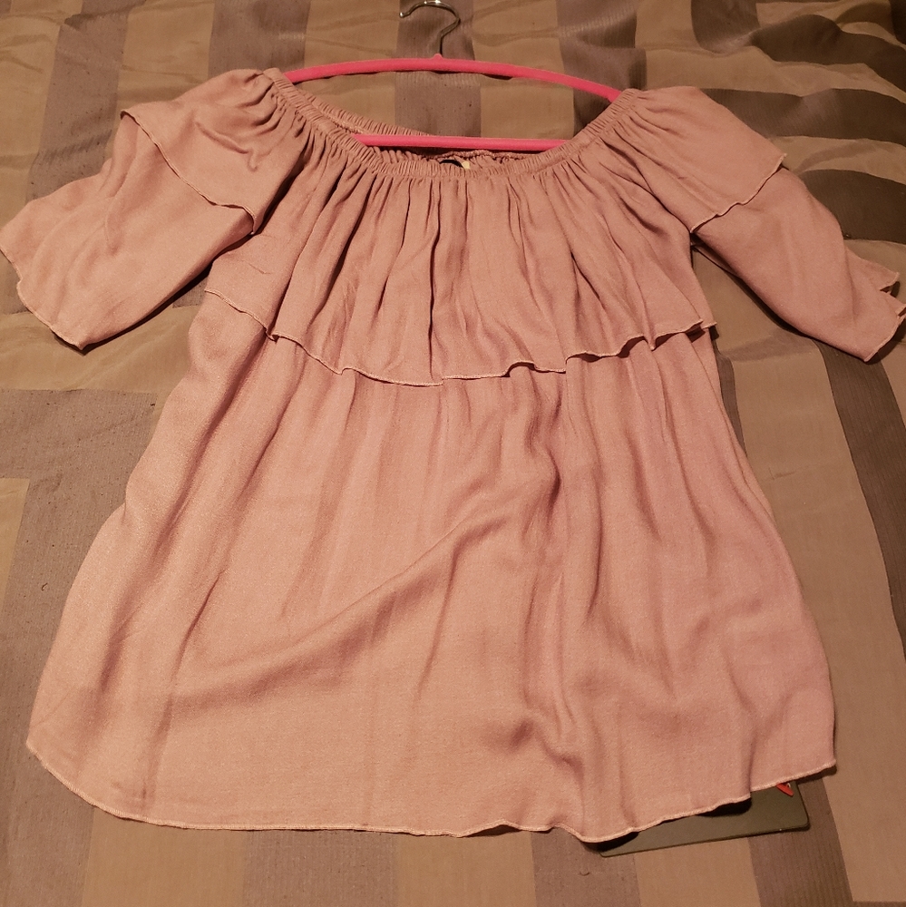 Chad Sor purple off the shoulder Top